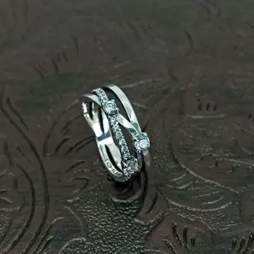 빈티지 실버 지르코니아 레트로 앤티크 반지 11호