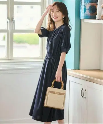 anysis 에어리 드레이프 스무스 원피스 XL 13 네이비 다크 네이비