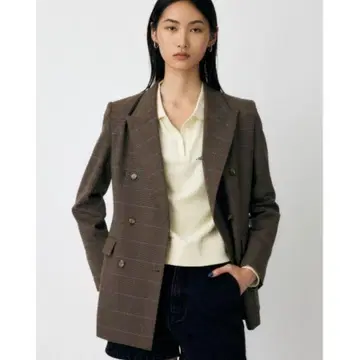 새상품 신상 moussy PLAID FIT 자켓 브라운 테일러드