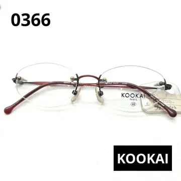 KOOKAI 레드 오벌 프레임 안경 48mm0366