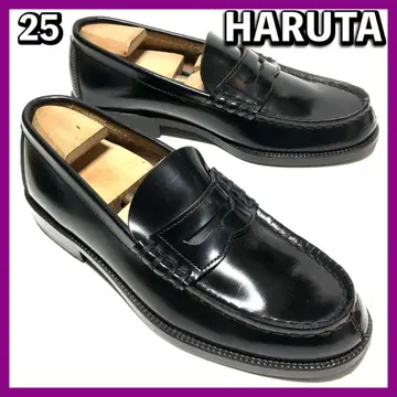 HARUTA 하루타 25cm 남성용 코인 로퍼 통학 블랙 906
