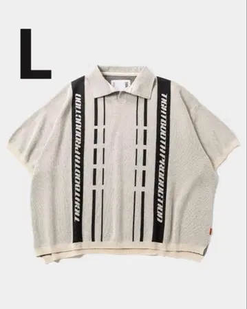 TIGHTBOOTH TBRP STRIPE KNIT OPEN POLO