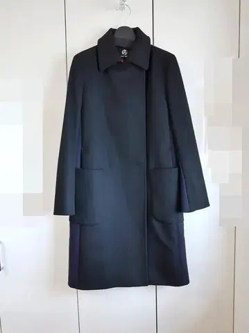 미사용 PS Paul Smith 숄카라 롱 코트 블랙 40