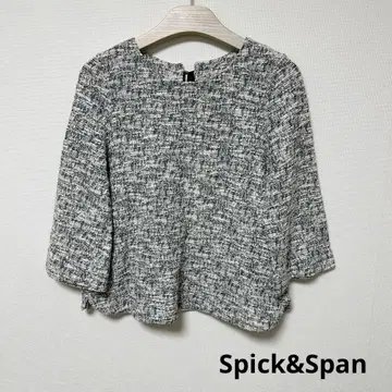 새상품급 Spick&Span 스픽 앤 스팬 상의 트위드 풀오버