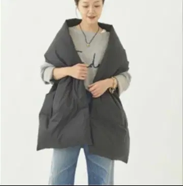 plage 다운 스톨 블랙