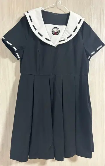 ToAlice 세일러 카라 블랙 반팔 미니 원피스 M