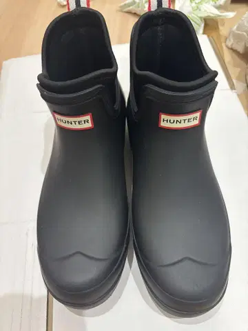HUNTER 블랙 숏부츠 레인부츠