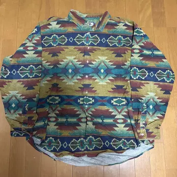 RUFF HEWN 기하학 패턴 셔츠 XL