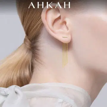 AHKAH 샹들리에 체인 귀걸이
