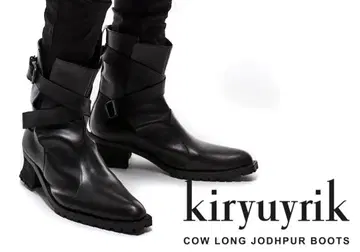 kiryuyrik COW HIDE LONG JODHPUR BOOTS