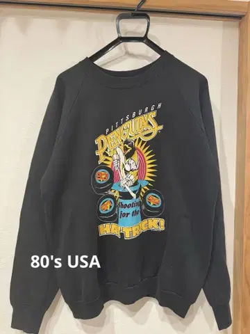 80's USA FRUIT OF THE LOOM 맨투맨 프린트
