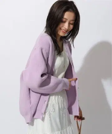 Rirandture 펄 버튼 코쿤 가디건