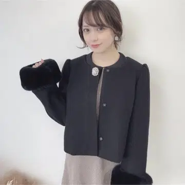 안미르 AnMILLE 오리지널 비쥬 숏코트 블랙