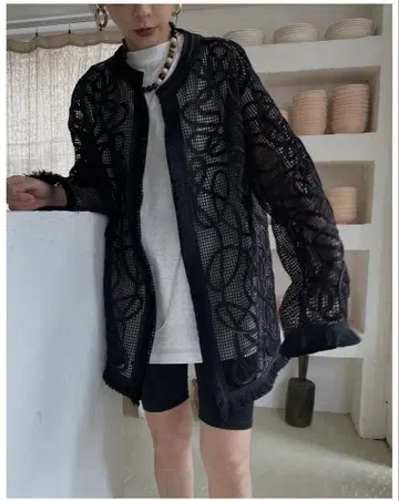 Ameri MEDI TAPE EMBROIDERY MESH JACKET