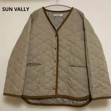 SUN VALLEY 베이지 퀼팅 자켓