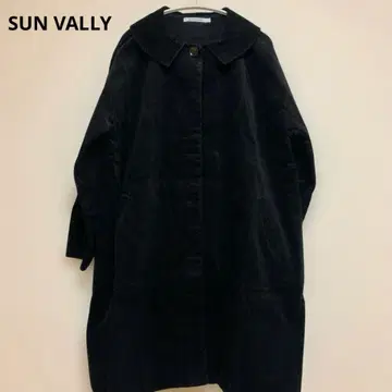 SUN VALLEY 블랙 롱 코트