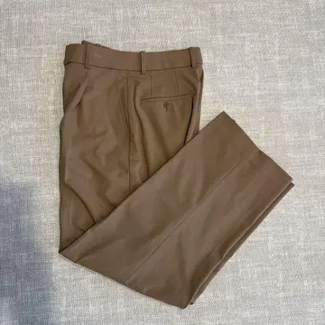 UNIQLO/금기 턱 와이드 팬츠/32 beige