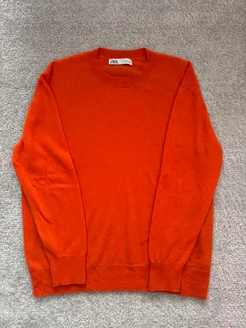 ZARA 스웨터 오렌지 XL 새상품급 울 100%