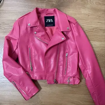 ZARA 핑크 라이더 자켓 M