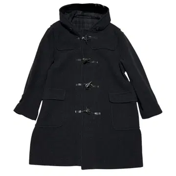 [ 새상품급 ] UNIQLO 더플 코트 XL 블랙 안감 체크 울 혼방
