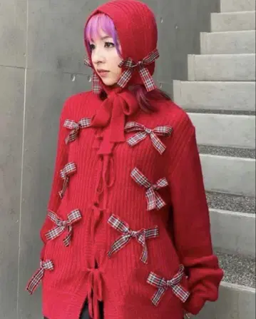캔디스트리퍼 FANCY RIBBON KNIT 가디건