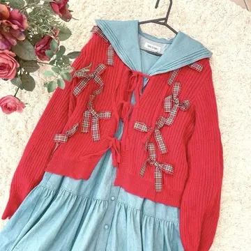 캔디스트리퍼 FANCY RIBBON KNIT 가디건