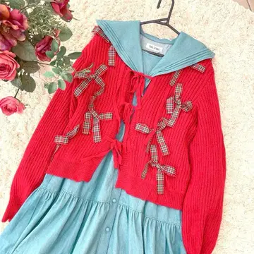 캔디스트리퍼 FANCY RIBBON KNIT 가디건