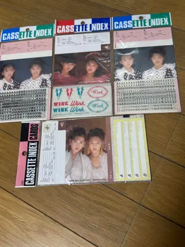 Wink 카세트 인덱스 4매 세트