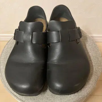블랙 클로그 샌들 백 스트랩 포함 23cm