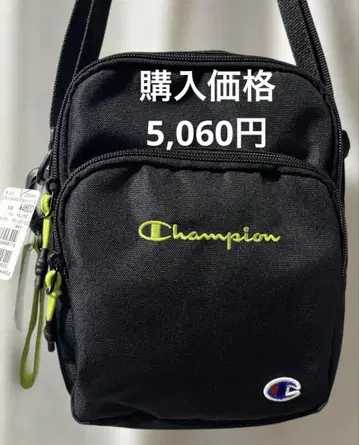 [ 새상품 ] champion 챔피온 세로 숄더 블랙/라임