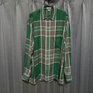 GIANFRANCO FERRE 체크 무늬 셔츠 42 실크 아카이브