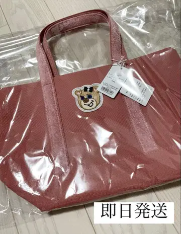 러브러리 바이 페이러 올드 테디 와펜 토트백 (소) 핑크