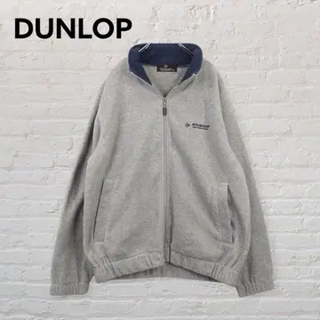 DUNLOP 안감 플리스 지퍼 자켓 M 그레이 따뜻한 가을/겨울