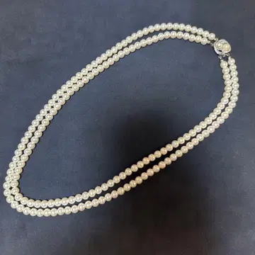 목걸이 길이 약 54cm 롱 2줄 액세서리 약 8mm