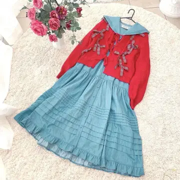 [ 미사용 새상품 ] 캔스파 HOLIDAY SAILOR DENIM 드레스
