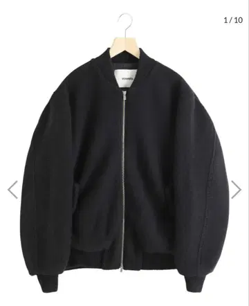 vowels knitted bomber jacket size3 black