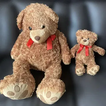 빅 베어 테디베어 곰 봉제 인형 대 소 세트 미사용 새상품