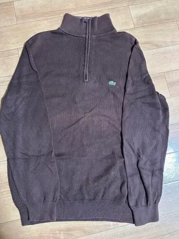 LACOSTE 브라운 집업 니트 4