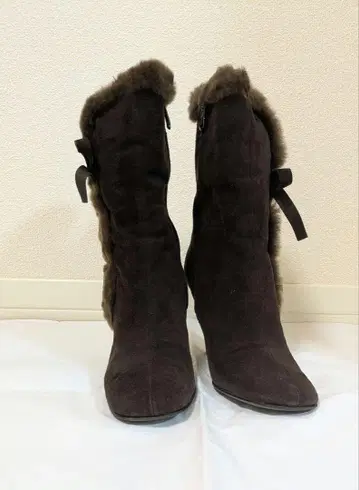 긴자 카네마츠 스웨이드 부츠 23cm