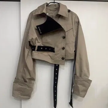 h&m x rokh 트윌 크롭 자켓