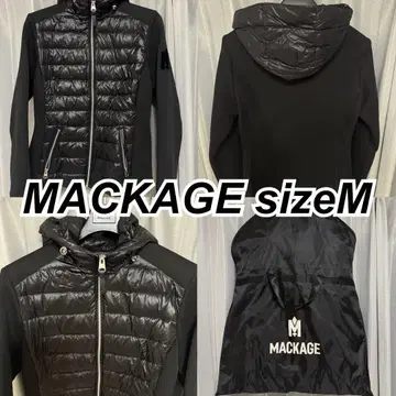MACKAGE 맥케이지 믹스 미디어 자켓 숏 다운 블랙