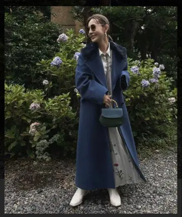 Ameri UND ELEGANT FUR COAT 블루 S 사이즈
