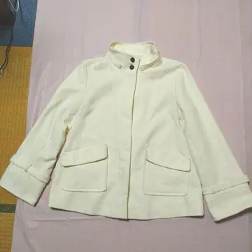 [ M 사이즈 ] GU 숏 기장 코트 아이보리