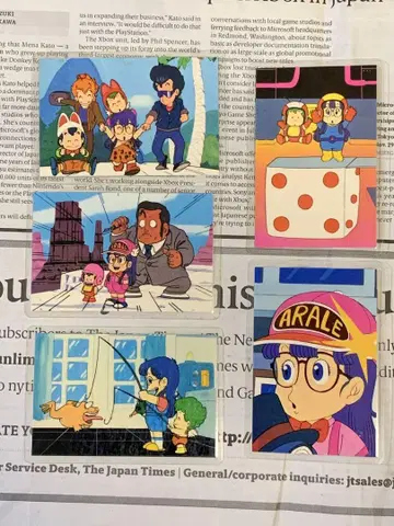 Dr. 슬럼프 아라레짱 라미네이티드 카드 5장 세트 당시 물품