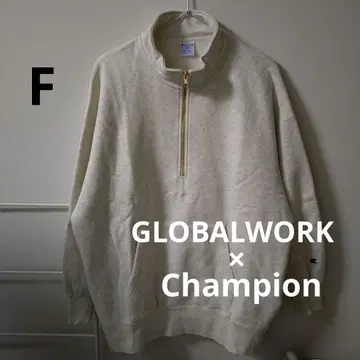 GLOBALWORK x Champion 하프 지퍼 맨투맨