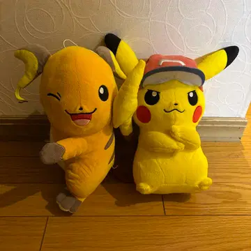 피카츄 & 라이츄 봉제 인형 약 30cm