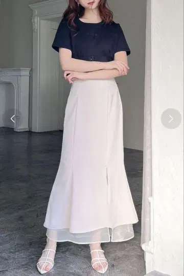 리젝시 시어 헴 머메이드 스커트