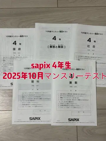 Sapix 10월 먼슬리 테스트 4학년 사피