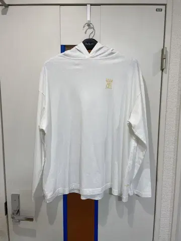 ROUGH AND SLELL 후드 부착 화이트 후드티