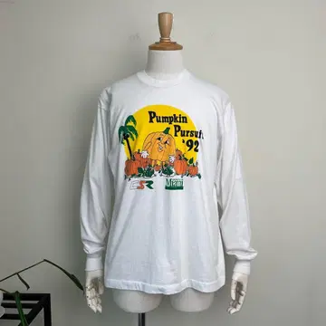 90s USA제 호박 긴팔 T셔츠 롱티 빈티지 구제 의류
